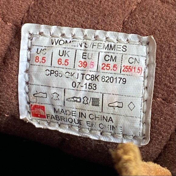 The North Face Tan Leather Wedge Bootie Size 8.5 - Picture 9 of 9